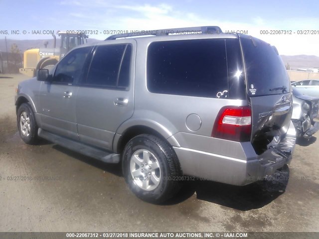 1FMFU165X8LA41216 - 2008 FORD EXPEDITION XLT GRAY photo 3