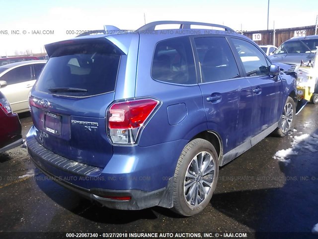 JF2SJGEC6JH464738 - 2018 SUBARU FORESTER 2.0XT PREMIUM BLUE photo 4