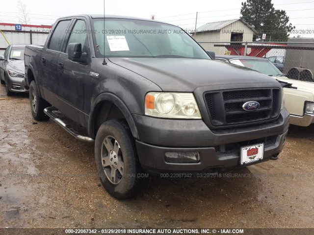 1FTPW14594KD43005 - 2004 FORD F150 SUPERCREW GRAY photo 1