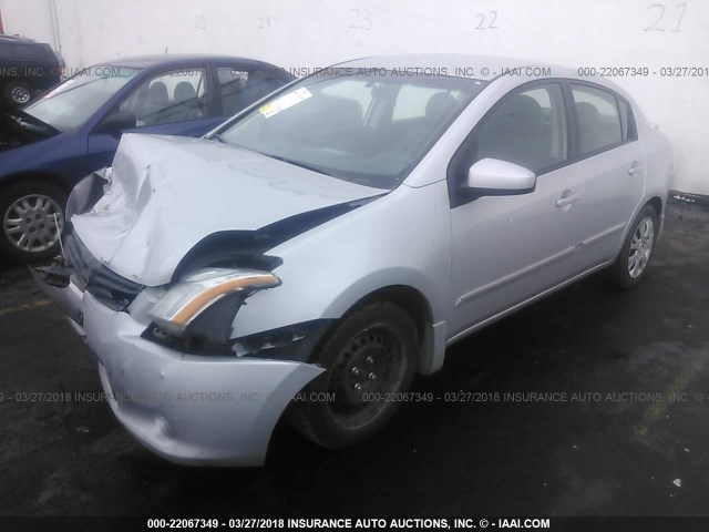 3N1AB6AP9BL702274 - 2011 NISSAN SENTRA 2.0/2.0S/SR/2.0SL SILVER photo 2