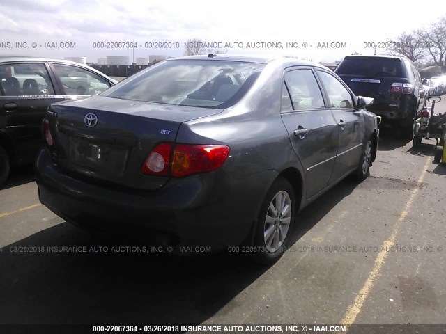 2T1BU4EE2AC236486 - 2010 TOYOTA COROLLA S/LE/XLE GRAY photo 4