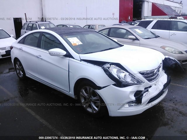 5NPEC4AC5CH468908 - 2012 HYUNDAI SONATA SE/LIMITED WHITE photo 1