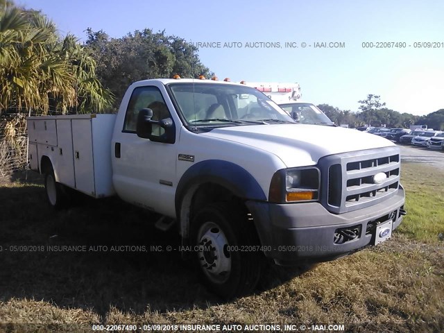 1FDXF47P96EA60051 - 2006 FORD F450 SUPER DUTY WHITE photo 1