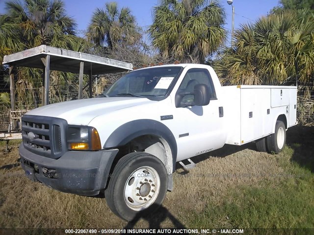 1FDXF47P96EA60051 - 2006 FORD F450 SUPER DUTY WHITE photo 2