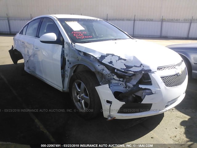 1G1PC5SB0E7129395 - 2014 CHEVROLET CRUZE LT WHITE photo 1