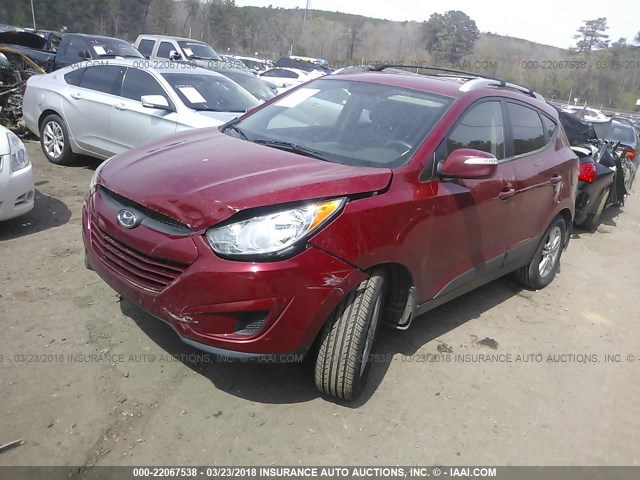 KM8JU3AC5CU521212 - 2012 HYUNDAI TUCSON GLS/LIMITED წითელი ფოტო 2