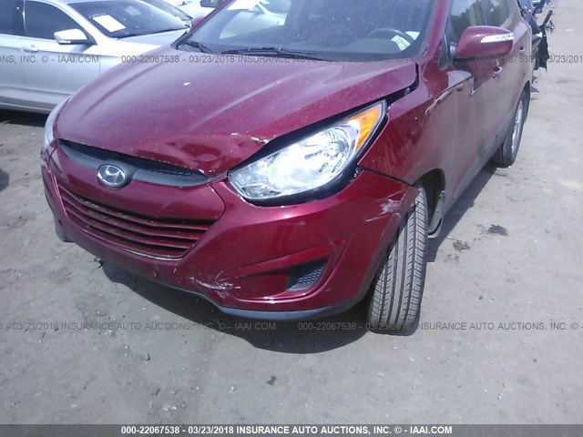 KM8JU3AC5CU521212 - 2012 HYUNDAI TUCSON GLS/LIMITED წითელი ფოტო 6