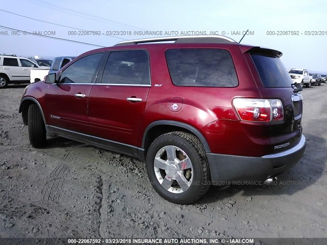 1GKEV23758J136615 - 2008 GMC ACADIA SLT-1 MAROON photo 3