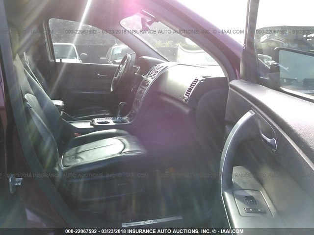 1GKEV23758J136615 - 2008 GMC ACADIA SLT-1 Темно-червоний фото 5