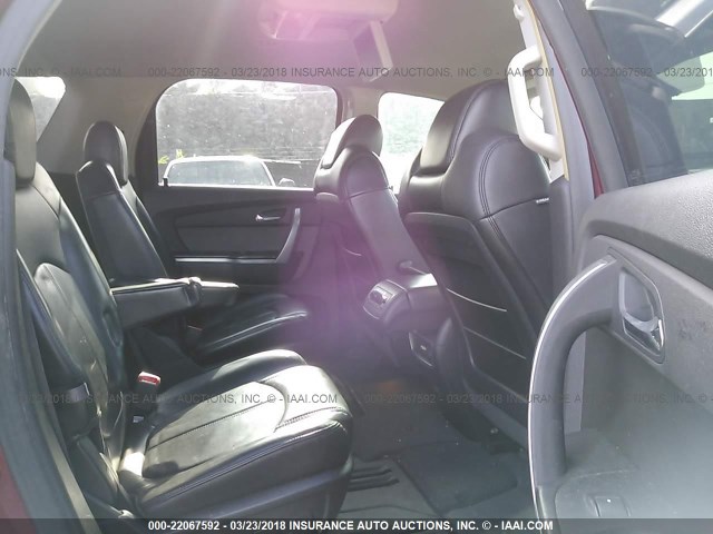 1GKEV23758J136615 - 2008 GMC ACADIA SLT-1 Темно-червоний фото 8