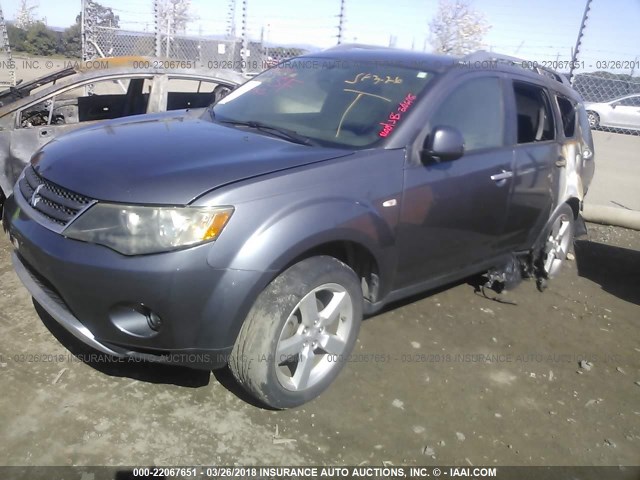 JA4MS41X57Z009193 - 2007 MITSUBISHI OUTLANDER XLS GRAY photo 2