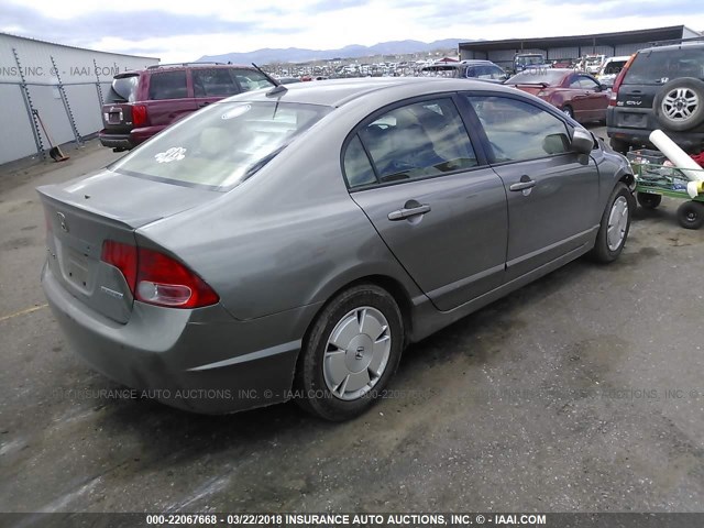 JHMFA362X7S000909 - 2007 HONDA CIVIC HYBRID 灰色 照片 4