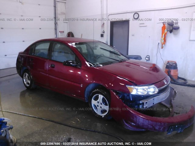 1G8AG52FX4Z219543 - 2004 SATURN ION LEVEL 1 BURGUNDY photo 1