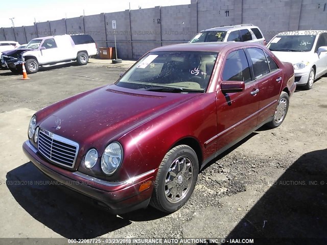 WDBJF65H8XA880761 - 1999 MERCEDES-BENZ E 320 BURGUNDY photo 2