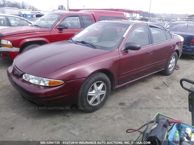 1G3NL52EX3C317080 - 2003 OLDSMOBILE ALERO GL MAROON photo 2