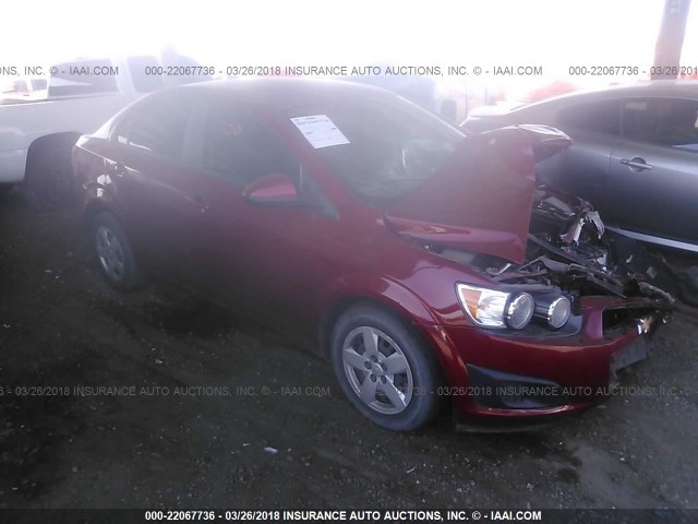 1G1JA5SH2D4191445 - 2013 CHEVROLET SONIC LS 红色 照片 1