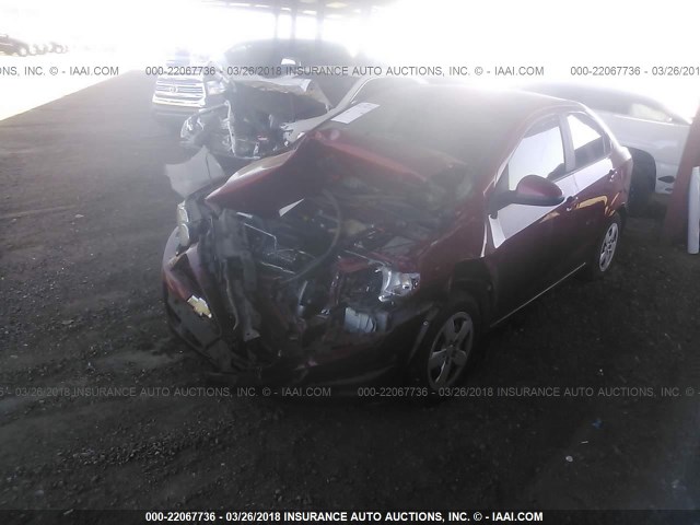 1G1JA5SH2D4191445 - 2013 CHEVROLET SONIC LS 红色 照片 2