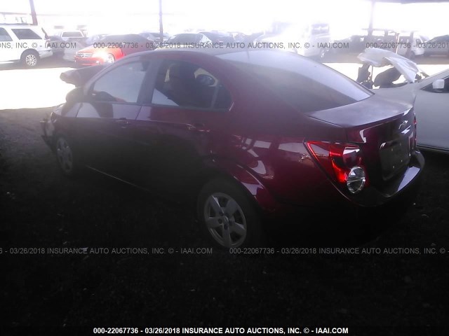 1G1JA5SH2D4191445 - 2013 CHEVROLET SONIC LS 红色 照片 3