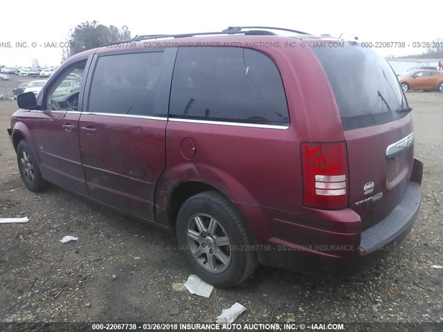 2A8HR54P78R774415 - 2008 CHRYSLER TOWN & COUNTRY TOURING RED photo 3