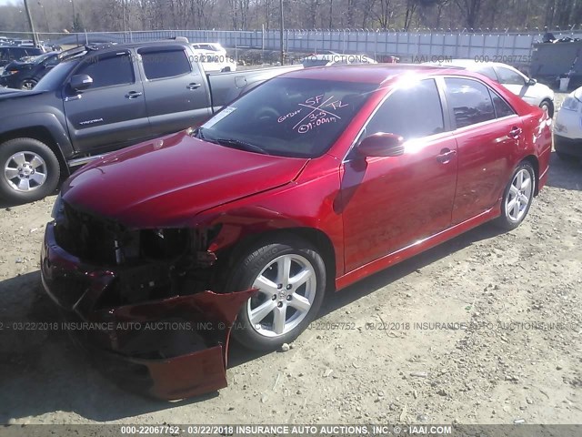 4T1BE46K59U414550 - 2009 TOYOTA CAMRY SE/LE/XLE RED photo 2