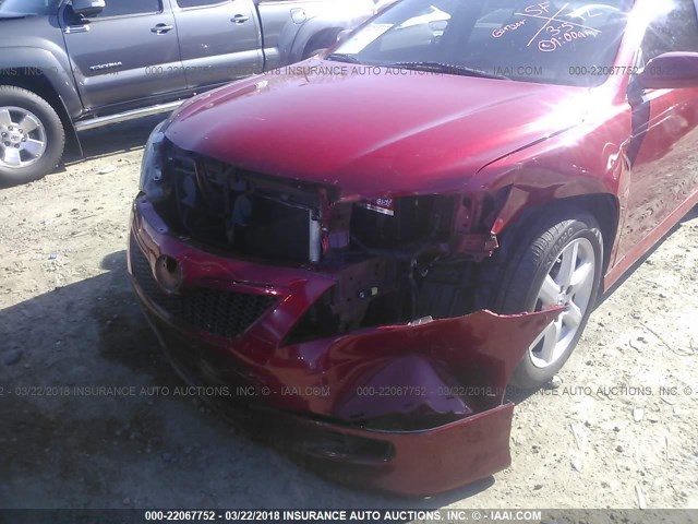 4T1BE46K59U414550 - 2009 TOYOTA CAMRY SE/LE/XLE RED photo 6