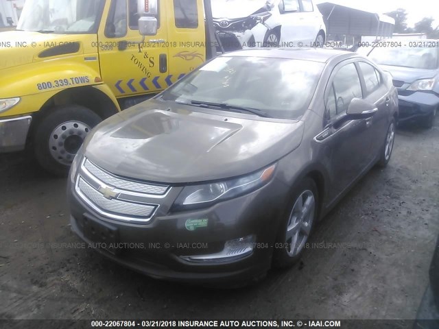 1G1RH6E45EU172967 - 2014 CHEVROLET VOLT BROWN photo 2