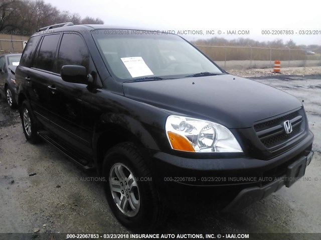 2HKYF18493H559925 - 2003 HONDA PILOT EX BLACK photo 1