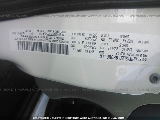 2C4RRGAG6DR557184 - 2013 RAM TRADESMAN WHITE photo 9