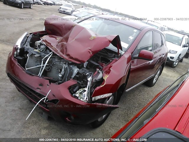 JN8AS5MT6DW535759 - 2013 NISSAN ROGUE S/SV RED photo 2