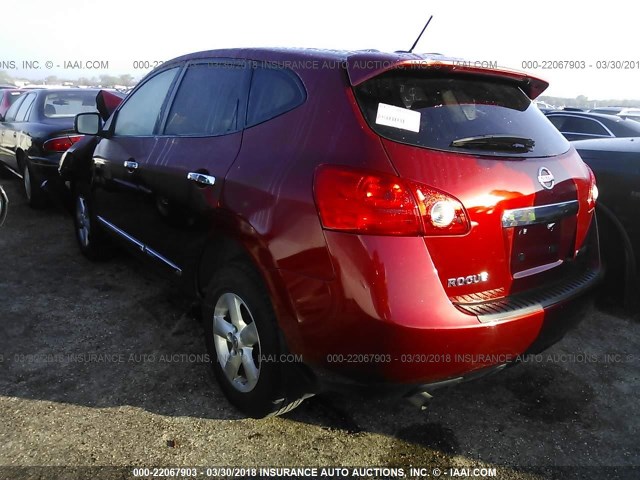 JN8AS5MT6DW535759 - 2013 NISSAN ROGUE S/SV RED photo 3