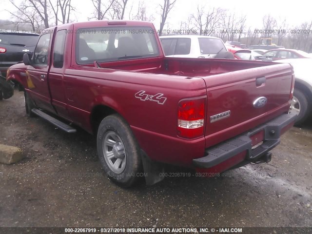 1FTZR45E68PA39932 - 2008 FORD RANGER SUPER CAB RED photo 3