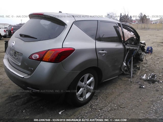 JN8AZ1MW7AW124025 - 2010 NISSAN MURANO S/SL/LE GRAY photo 4