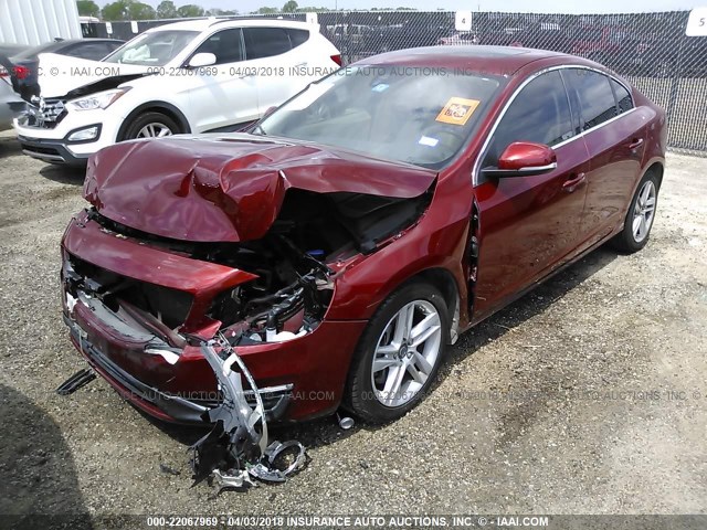 YV1612FSXE2275912 - 2014 VOLVO S60 T5 RED photo 2