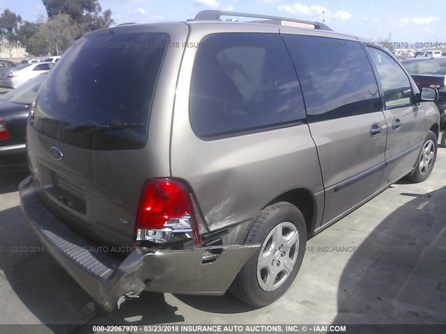 2FMDA516X6BA39728 - 2006 FORD FREESTAR SE GOLD photo 4