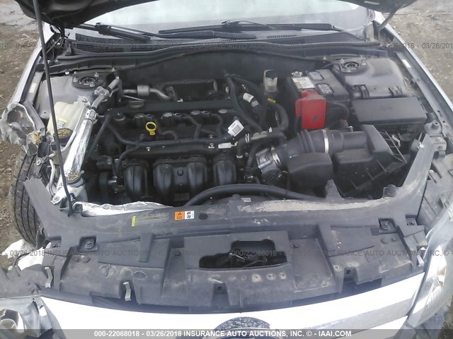 3FAHP0HA7BR297871 - 2011 FORD FUSION SE GRAY photo 10