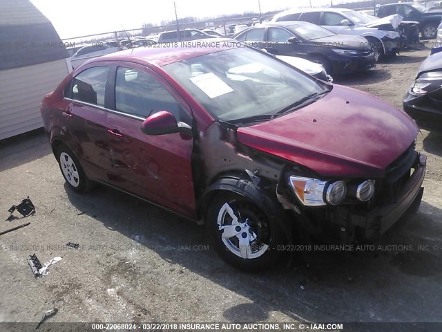 1G1JA5SH2D4198475 - 2013 CHEVROLET SONIC LS RED photo 1