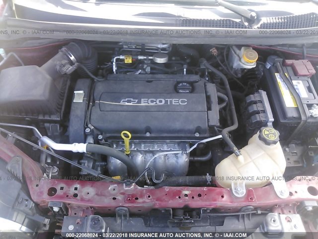 1G1JA5SH2D4198475 - 2013 CHEVROLET SONIC LS RED photo 10