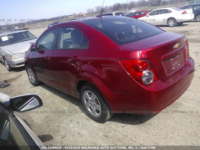 1G1JA5SH2D4198475 - 2013 CHEVROLET SONIC LS RED photo 3