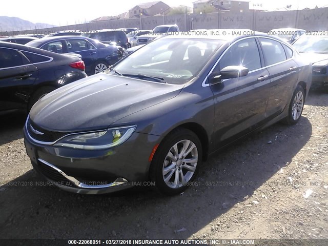 1C3CCCAB5FN630831 - 2015 CHRYSLER 200 LIMITED GRAY photo 2