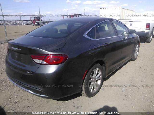 1C3CCCAB5FN630831 - 2015 CHRYSLER 200 LIMITED GRAY photo 4