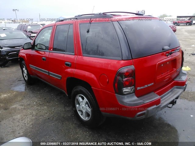 1GNDS13S122349164 - 2002 CHEVROLET TRAILBLAZER  RED photo 3