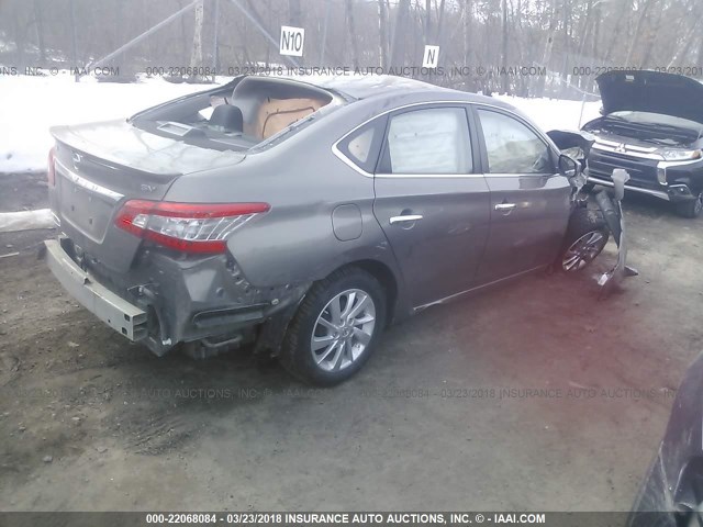 3N1AB7AP7FY337754 - 2015 NISSAN SENTRA S/SV/SR/SL GRAY photo 4