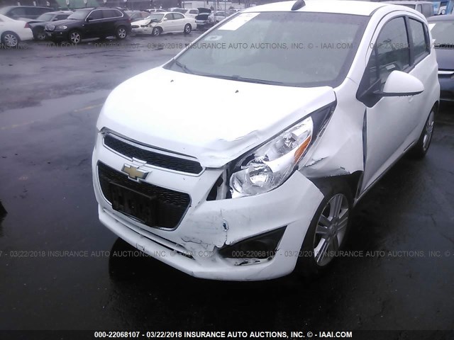 KL8CD6S97FC721738 - 2015 CHEVROLET SPARK 1LT WHITE photo 6