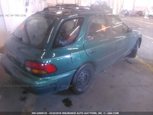 JF1GF435XVG802443 - 1997 SUBARU IMPREZA L GREEN photo 4