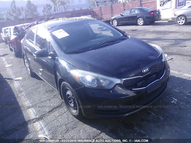 KNAFK4A67E5105169 - 2014 KIA FORTE LX BLACK photo 1