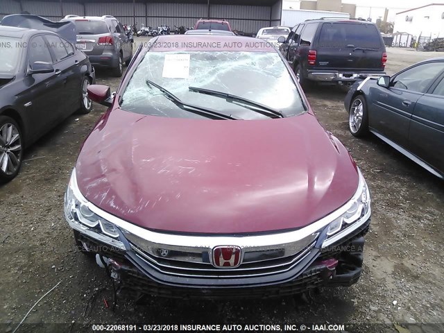1HGCR2F57GA134270 - 2016 HONDA ACCORD SPORT წითელი ფოტო 6