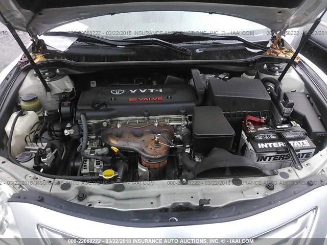 JTNBE46K373089397 - 2007 TOYOTA CAMRY NEW GENERAT CE/LE/XLE/SE SILVER photo 10