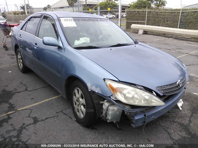 JTDBF30KX20042172 - 2002 TOYOTA CAMRY LE/XLE/SE BLUE photo 1