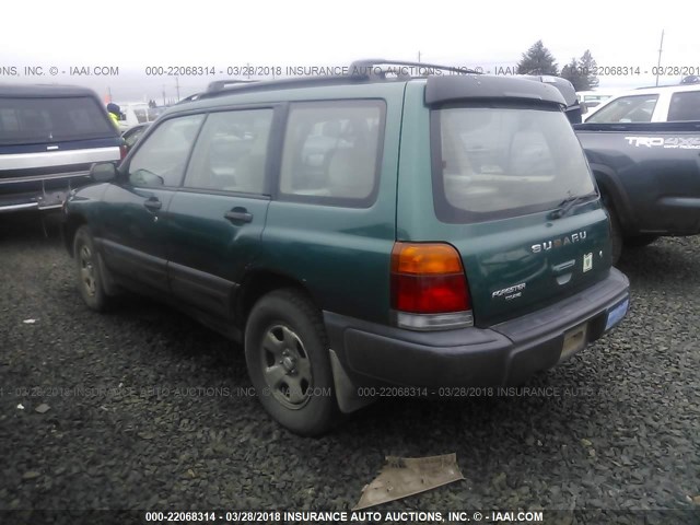 JF1SF6351YG711085 - 2000 SUBARU FORESTER L GREEN photo 3