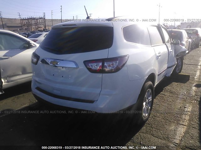 1GNKRFED9HJ251013 - 2017 CHEVROLET TRAVERSE LS WHITE photo 4